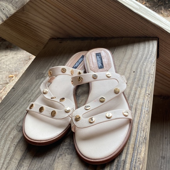 Woman Kenzie sandals beige with golden dots on them - Picture 8 of 8